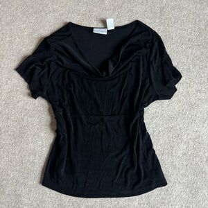 Jaclyn Smith Black Short Sleeve Top